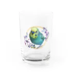 甘えん坊オカメインコのセキセイインコそらまめちゃんシリーズ Water Glass :front