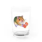 henohenomohejiadの筋トレしているハムスター Water Glass :front