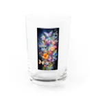 癒しのお部屋の花と蝶I Water Glass :front