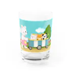 アプリコワークスのくまちゃん・みんなでお散歩 Water Glass :front