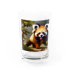 ラッキーマインあべむつきの楽しくて仕方がないレッサーパンダ Water Glass :front