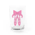 HONOMINEのピンクのバレエシューズ Water Glass :front