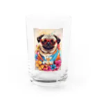 LEONのWe♥PUG　色彩（パグ大好き！） Water Glass :front