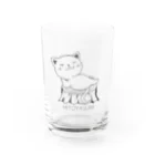 ぱるちゃのHITOYASUMI猫 Water Glass :front