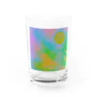 水草のサイケデリックな満月 Water Glass :front