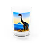 サウルス工房のブラキオサウルス Water Glass :front