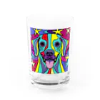 nakagawa-kikakuの奇抜なアート風の可愛い犬のグッズ Water Glass :front