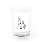 kopapaの親子手つなぎデートくん Water Glass :front