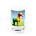 REIZAのカラフルにたたずむ馬 Water Glass :front