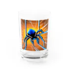 yorozuya4628のドット絵　クモ　スパイダー　ピクセル画像 Water Glass :front