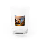 隣の越後屋の威嚇したのに可愛い子猫 Water Glass :front