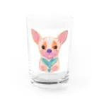 チワワ愛好家ショップの恋におちたチワワの物語 Water Glass :front