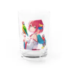 D.M@WORLDの鳥界のアイドル❤️オウム娘のO様 Water Glass :front