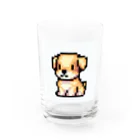 ebizo999のドット絵の子犬 Water Glass :front