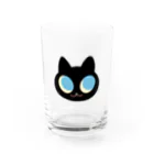 HAPPY.HAPPY.CRAZYのくろねこ Water Glass :front