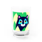 blue-tetraのこちらを覗くモノ Water Glass :front