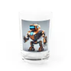 summerのショップのかっこいいロボットのイラストグッズ Water Glass :front