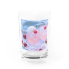 脳パンのAIが描く私の心  ピンクソーダ1 Water Glass :front