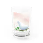 こりすまるの夢幻　鳩　和み Water Glass :front