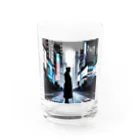  Neo Nature Threads（ネオ ネイチャー スレッズ）のモノクロ未来都市シルエットコート Water Glass :front