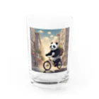 ルノルノの自転車でお買い物パンダくん Water Glass :front