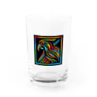 ikubohのナスカの地上絵「オウム」インスパイア08 Water Glass :front