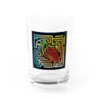 ikubohのナスカの地上絵「オウム」インスパイア09 Water Glass :front