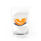 萌え断グッズのオレンジの断面 -隠れハート- グラス前面
