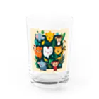 itacyoko(AIイラスト屋)の動物の楽園 Water Glass :front