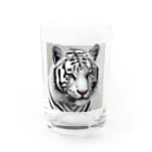 kinglureのホワイトタイガー Water Glass :front