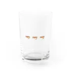 めだか屋あいなるのめだか屋あいなる　三色メダカ(３連) Water Glass :front