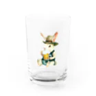 ✴︎Tiara shop✴︎のビール好きのうさぎ Water Glass :front