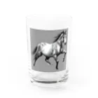 まさのお店の駆ける馬 Water Glass :front