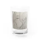 MARIEMONの女の子(横顔) Water Glass :front