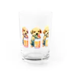 ✴︎Tiara shop✴︎のビール好きの犬 Water Glass :front