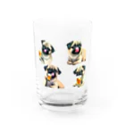 ✴︎Tiara shop✴︎のビール好きの犬 Water Glass :front