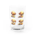 ✴︎Tiara shop✴︎のビール好きの犬 Water Glass :front