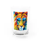 りくかいくう動物園のワイルドライオン Water Glass :front