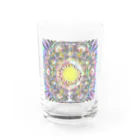 水草のサイケデリックな太陽 Water Glass :front