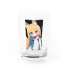 ケモ耳美少女キツネちゃん（AIart）の金髪のキツネの女の子 Water Glass :front