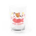 にゃんこ妖精☆の【ぽけっとあにまる*】GOGO！OSAKANA Water Glass :front