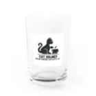  cat Holmesのdaily life at home Water Glass :front