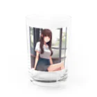 ワンダーワールド・ワンストップのロングヘアのかわいい女性のグッズ Water Glass :front