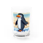 和み庵のドット絵ペンギン Water Glass :front