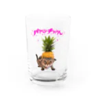 CATLESのCATLES パインキャット キジトラ猫とパイナップル Water Glass :front