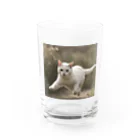 TAIYO 猫好きのフォトプリント美形白猫 Water Glass :front