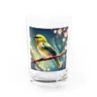 Tiny Cute Crittersのメジロ Water Glass :front