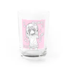 ライカのお店屋さんのKAWAII女の子（桃色） グラス前面