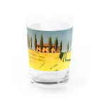 がぶちゃんのトスカーナ糸杉の風景 Water Glass :front