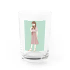 kashika art&designの毛先だけ跳ねちゃうなあ Water Glass :front